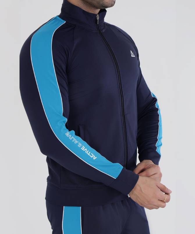 Men's full zipper hoodie Navy - Image 3