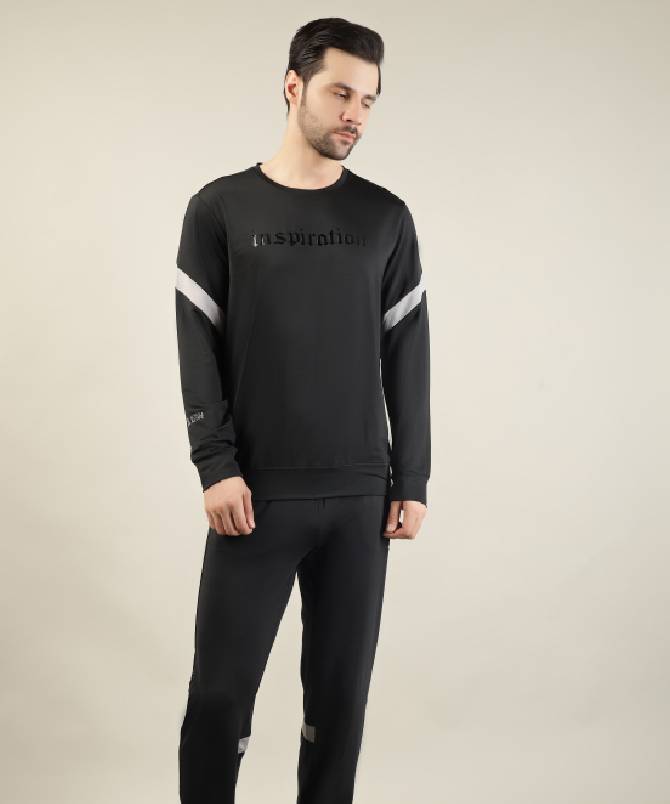 Men's full zipper hoodie Black