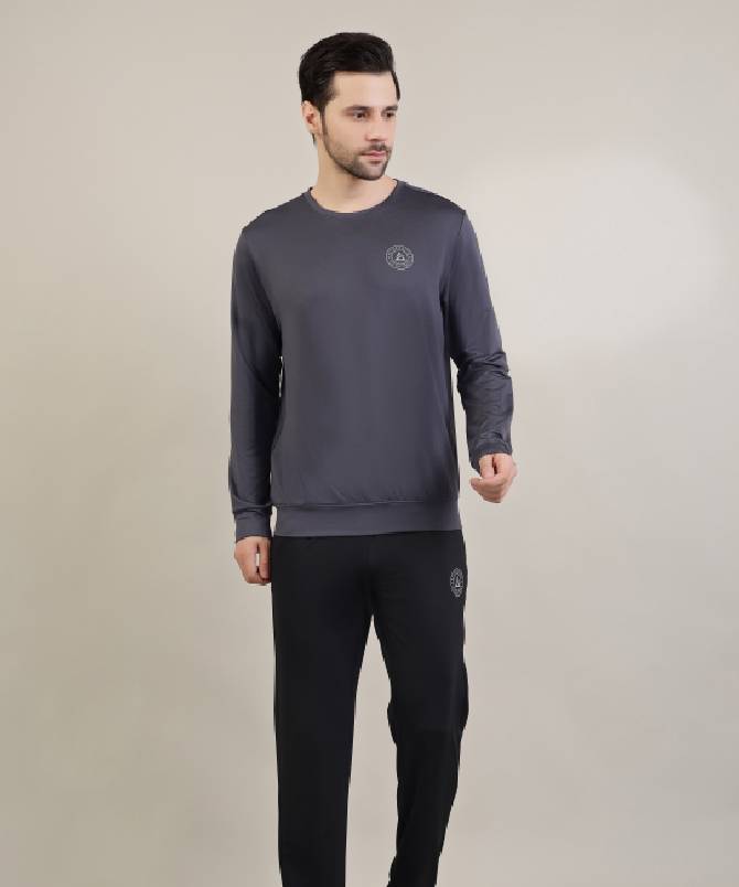 Men's full zipper hoodie Steel Grey