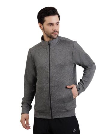 Men's PREMIUM TEXTURED FULL ZIP JACKET grey