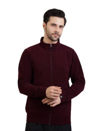 Men's PREMIUM TEXTURED FULL ZIP JACKET Wine